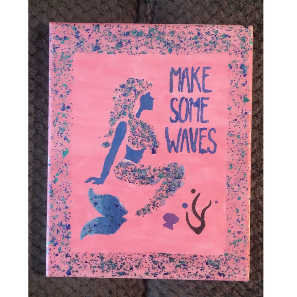 🧜🏼‍♀️Hand-painted Canvas🐚Wall Art🖼
